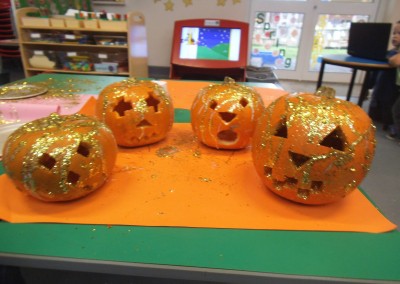 Decorated Pumpkins at Greatworth PreSchool Near Brackley
