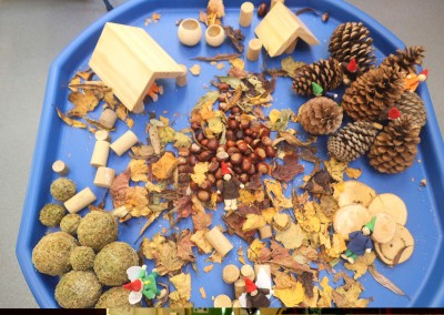 Autumn Play at Greatworth PreSchool Near Brackley