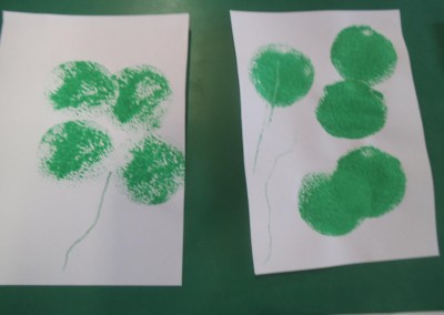 clover art at Greatworth PreSchool Near Brackley