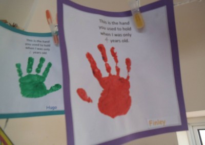 Handprint at Greatworth PreSchool Near Brackley