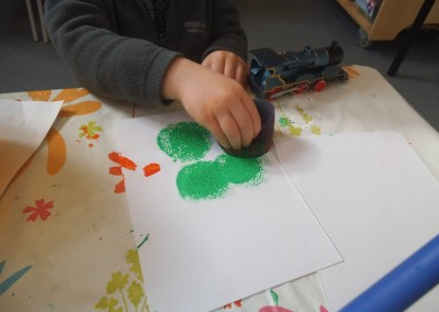 clover art at Greatworth PreSchool Near Brackley2